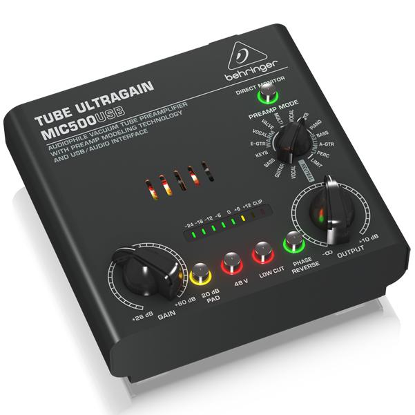 Behringer MIC500USB Tube Ultragain Audiophile Vacuum Tube Preamplifier - Image 3