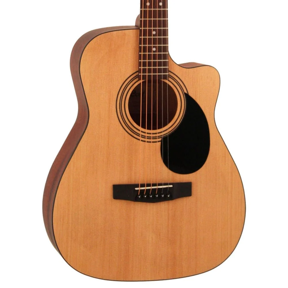 Cort AF500C Standard Series Open Pore Cutaway Acoustic Guitar with Gigbag, Tuner, Strap, Picks, Polishing Cloth & Ebook - Image 9