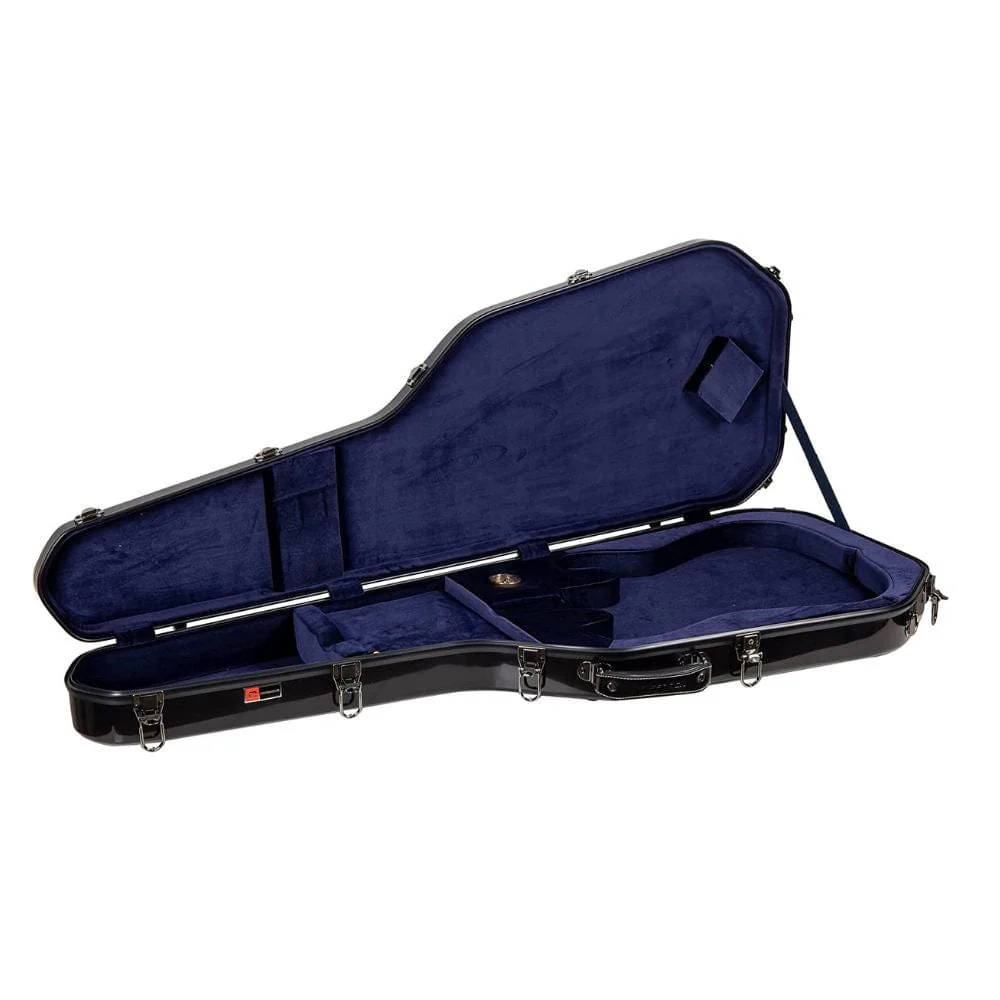 Crossrock CRF-2020GSTBK Deluxe Fiberglass Case for Tele and Strat Style Electric Guitars - Black - Image 4