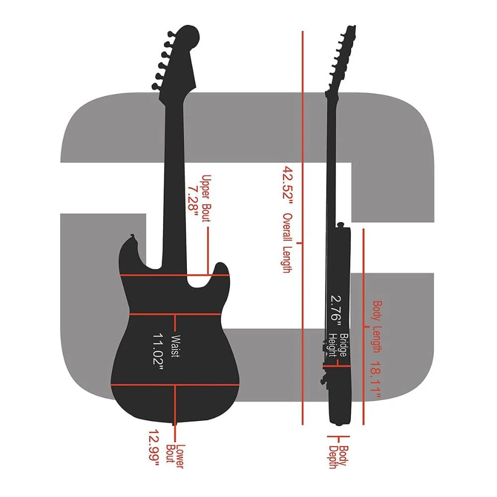 Crossrock CRF-2020GSTBK Deluxe Fiberglass Case for Tele and Strat Style Electric Guitars - Black - Image 7