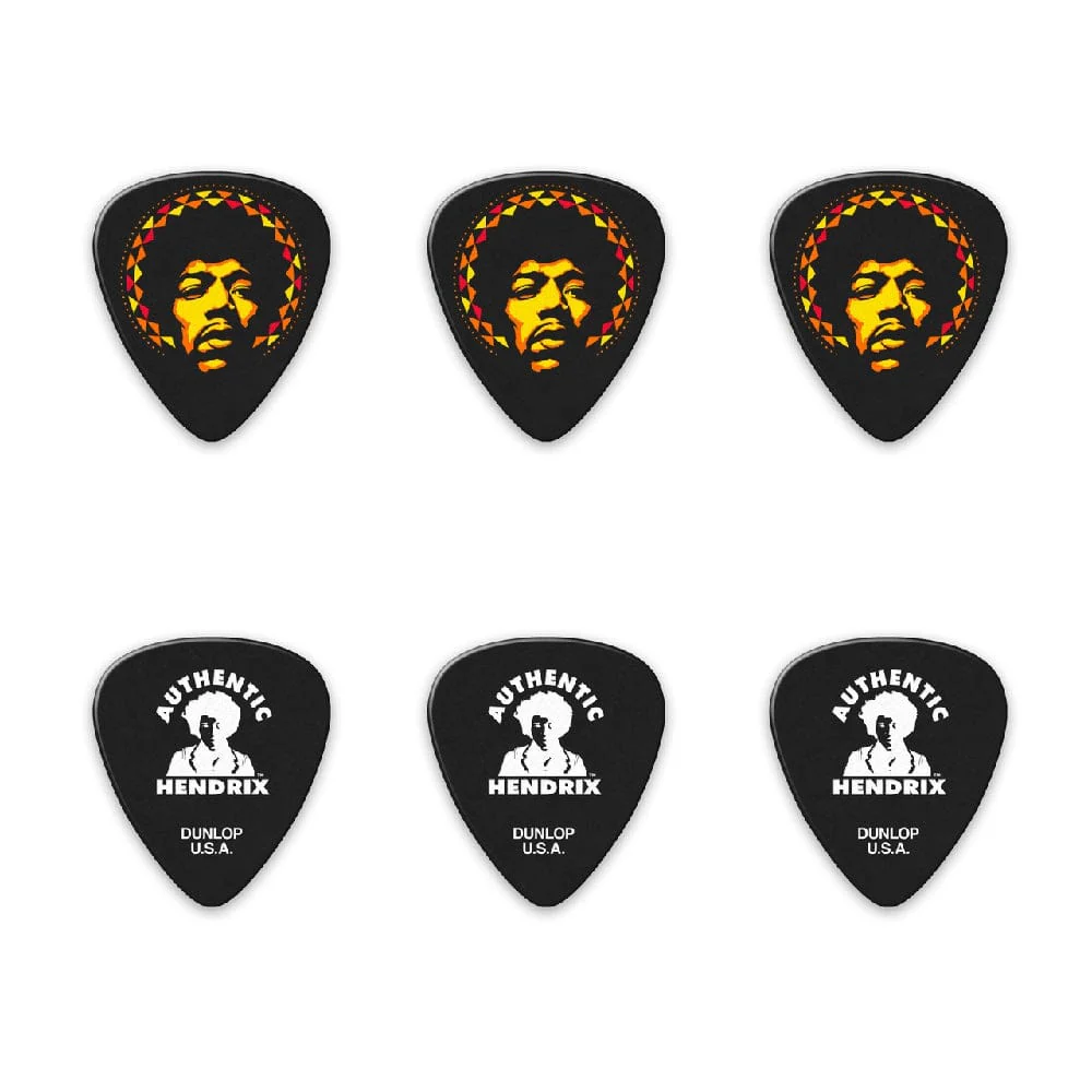 Dunlop Jimi Hendrix 69 Psych Series Aura Mandala Guitar Pick - Pack of 6