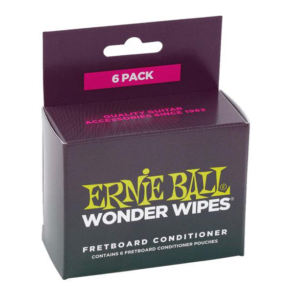 Ernie Ball 4276 Wonder Wipes Fretboard Conditioner - Pack of 6