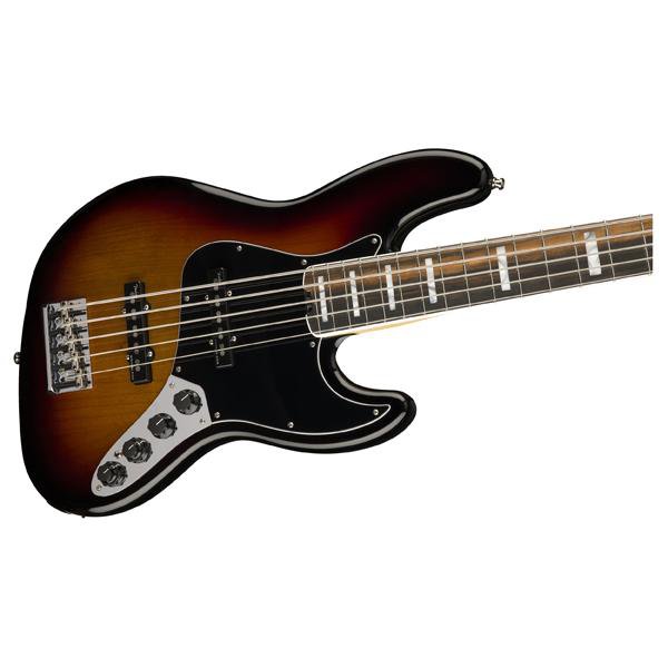 Fender American Elite Jazz Bass V Bass Guitar - 3 Color Sunburst - Image 3