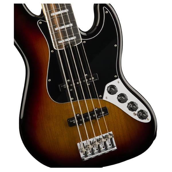 Fender American Elite Jazz Bass V Bass Guitar - 3 Color Sunburst - Image 4