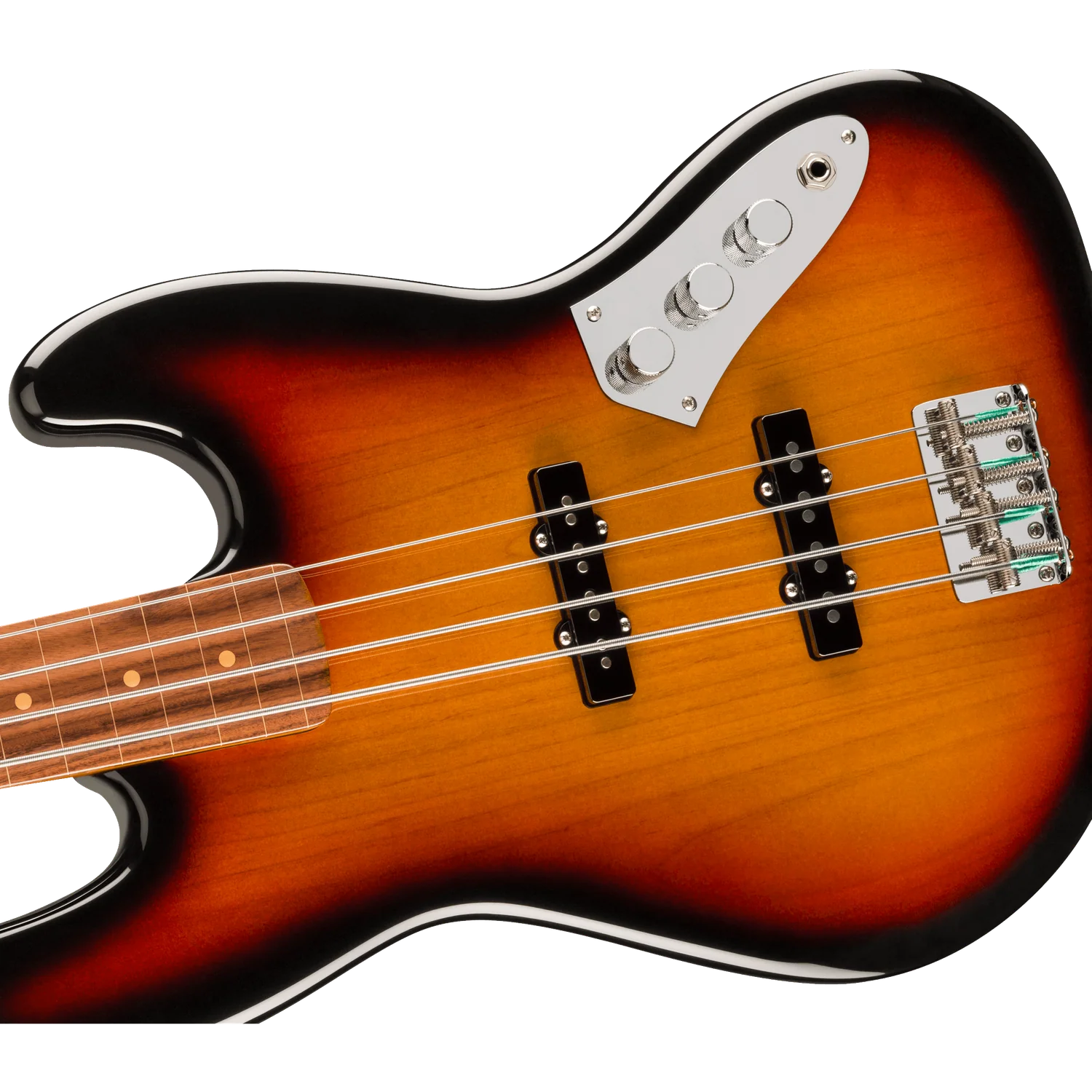 Fender Jaco Pastorius Jazz 4 string Bass Guitar, Fretless, Pau Ferro Fingerboard, 3-Color Sunburst - Image 2
