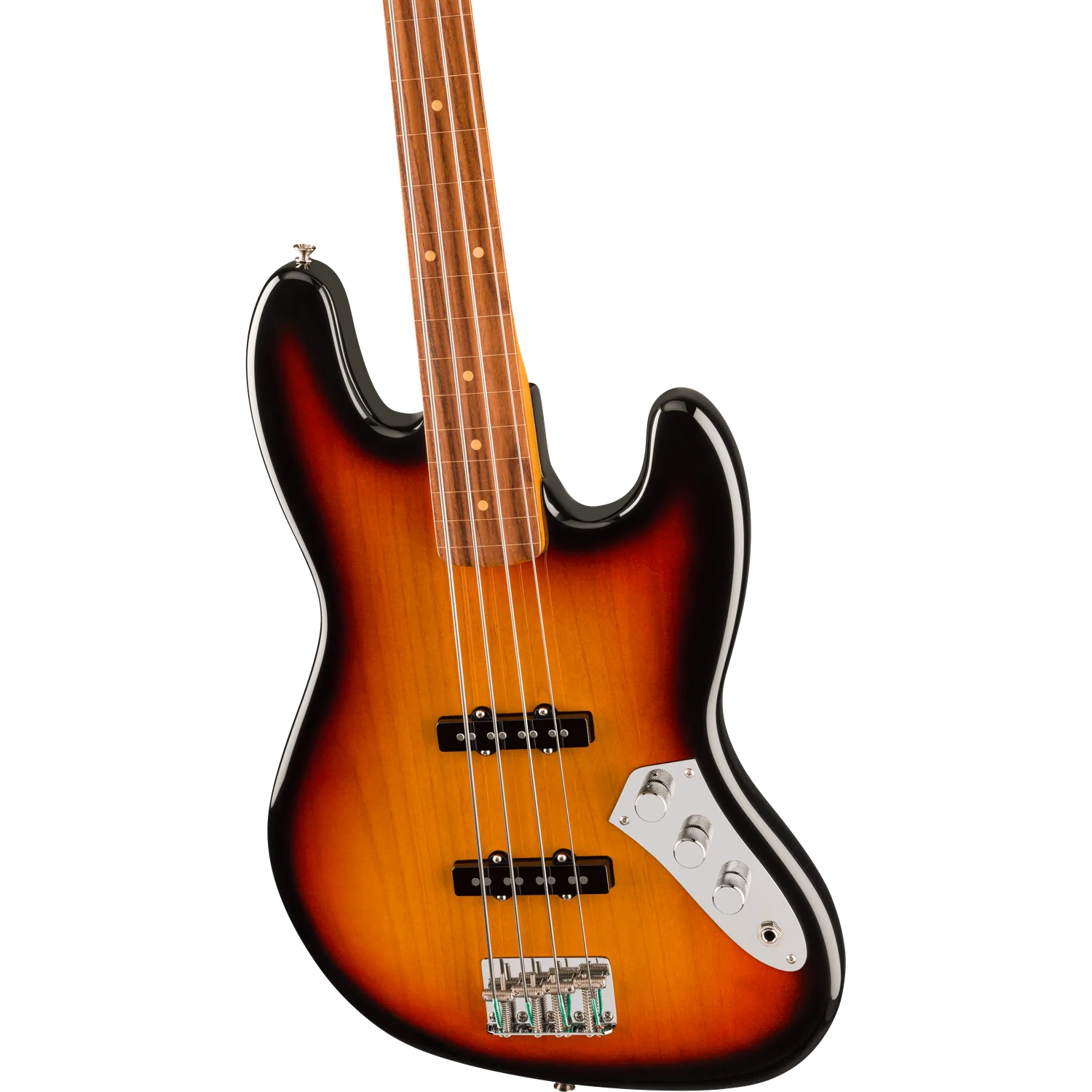 Fender Jaco Pastorius Jazz 4 string Bass Guitar, Fretless, Pau Ferro Fingerboard, 3-Color Sunburst - Image 3