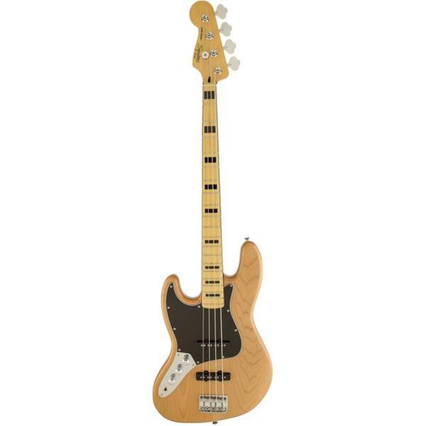 Fender Squier Vintage Modified Jazz Bass 70s 4 String Bass Guitar - Left Handed - Natural