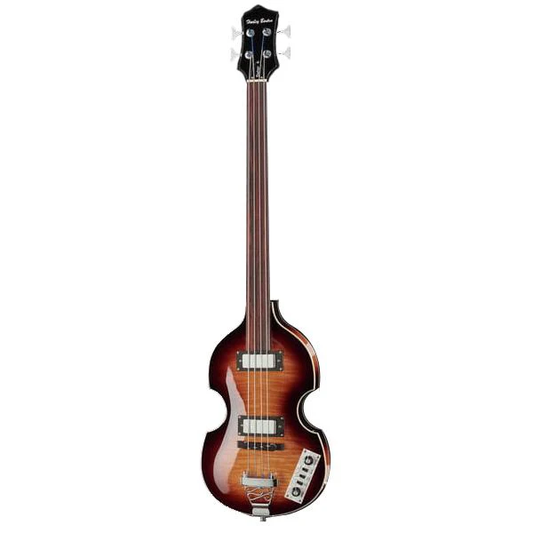 Harley Benton Beatbass Vintage Series Fretless Bass Guitar - Vintage Sunburst