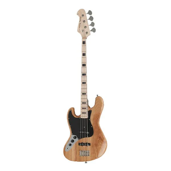 Harley Benton JB-75MN LH Vintage Series Bass Guitar - Natural High Gloss