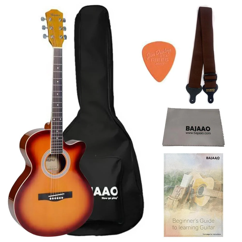 Havana FA391c 39 inch Cutaway Acoustic Guitar with Gigbag, Strap, Picks, Polishing Cloth & Ebook - Image 3