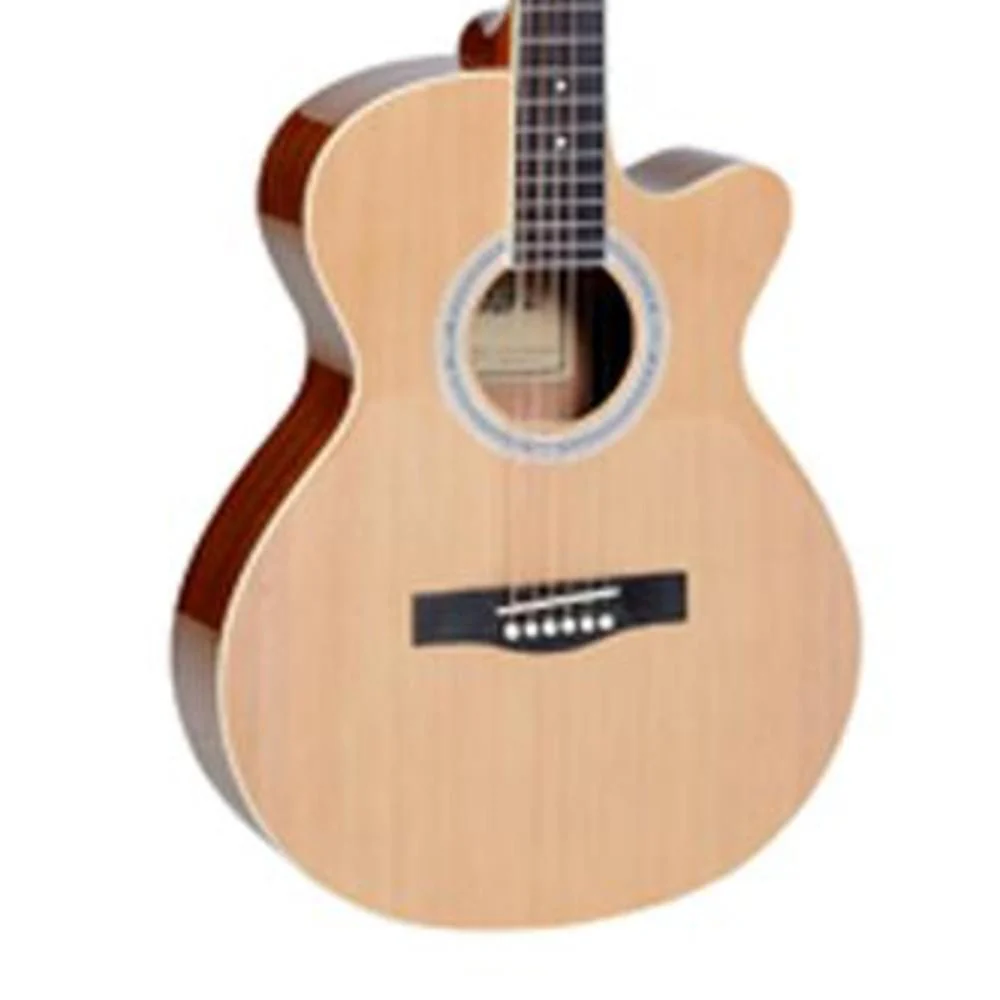 Havana FA391c 39 inch Cutaway Acoustic Guitar with Gigbag, Strap, Picks, Polishing Cloth & Ebook - Image 7