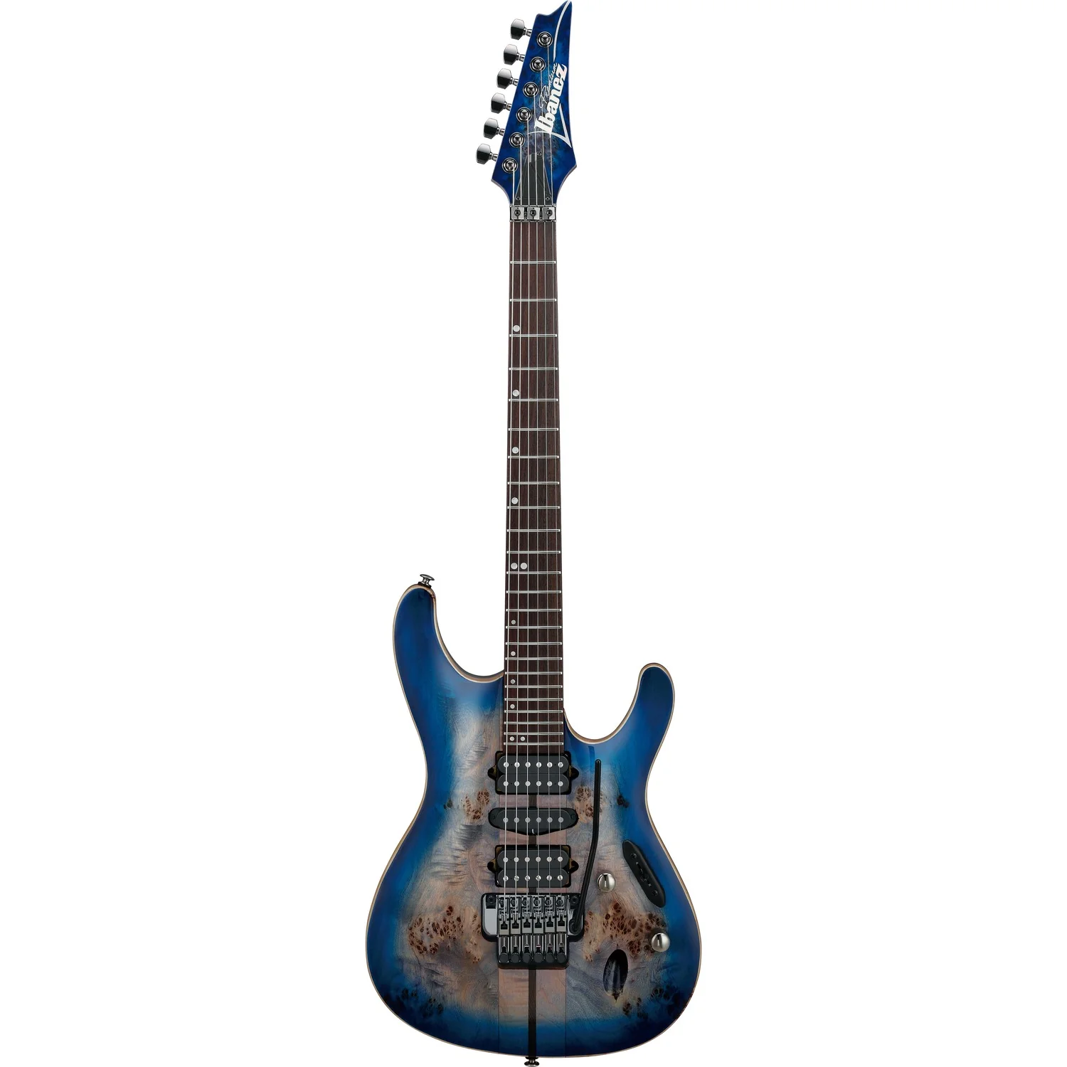 Ibanez S1070PBZ Premium 6-String Electric Guitar - Panga Panga Fretboard - Cerulean Blue Burst - Image 11