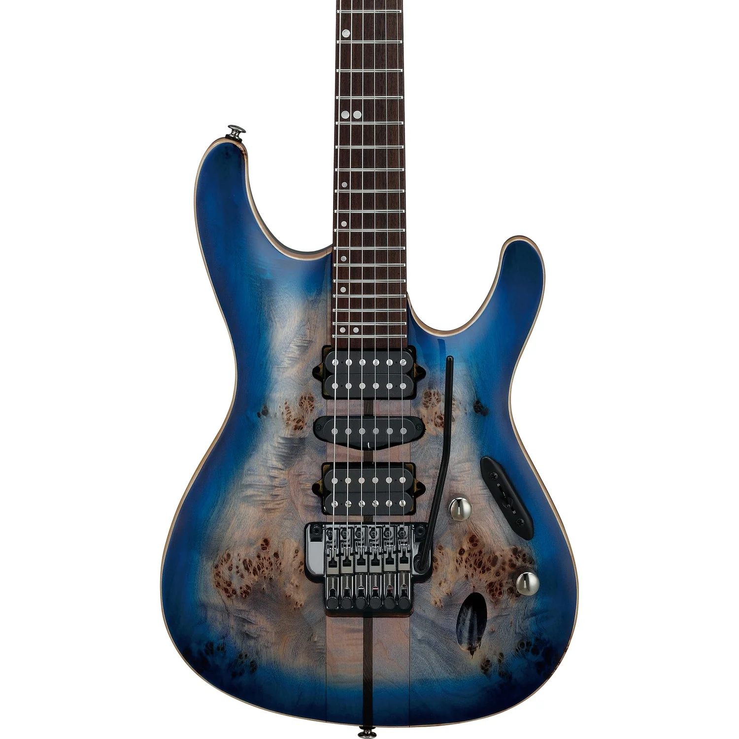 Ibanez S1070PBZ Premium 6-String Electric Guitar - Panga Panga Fretboard - Cerulean Blue Burst - Image 12