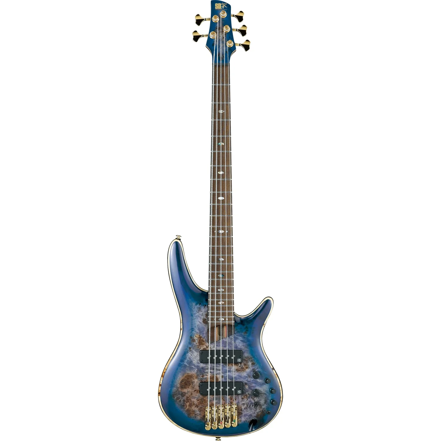 Ibanez SR2605 Premium 5-String Bass Guitar - Panga Panga Fretboard - Cerulean Blue Burst