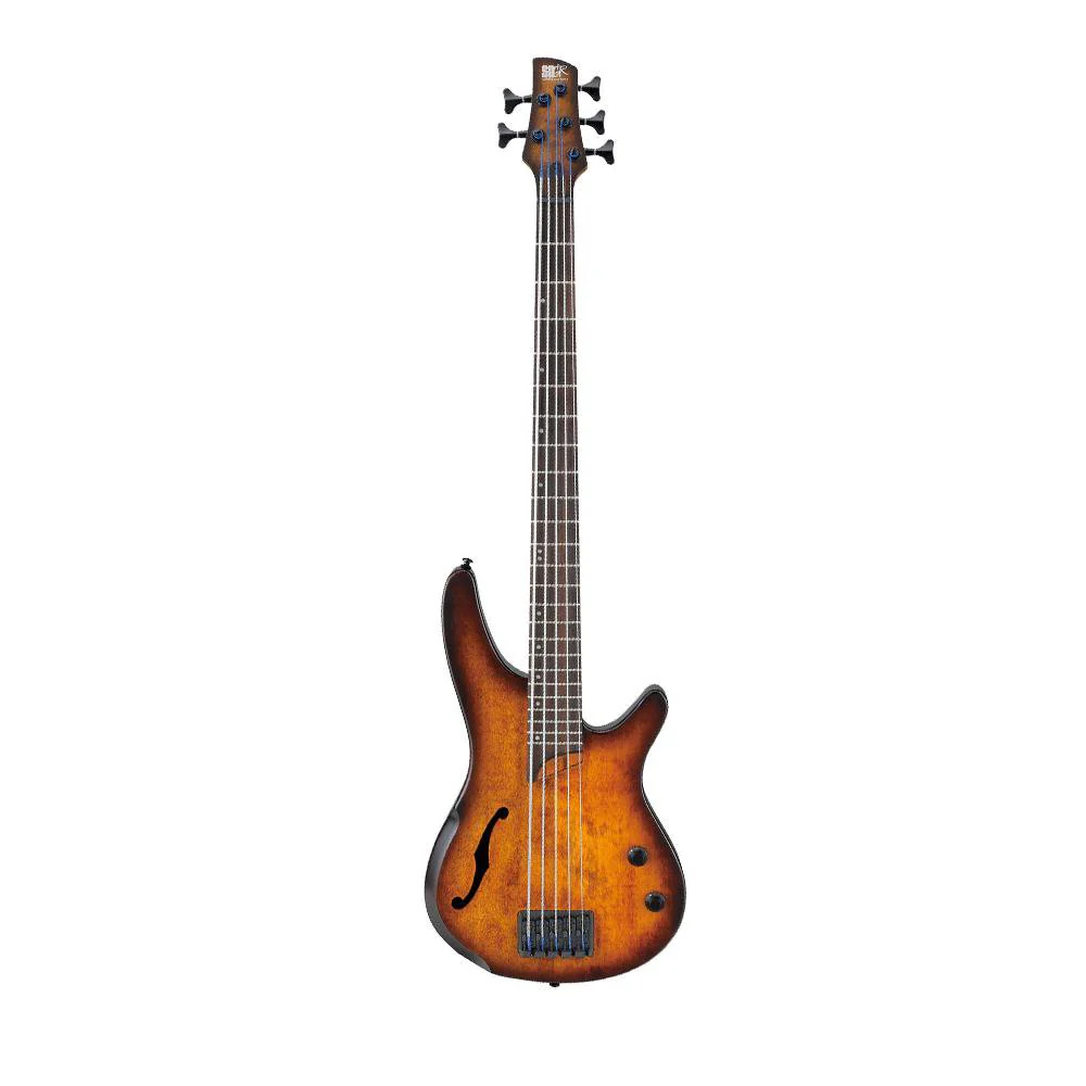 Ibanez SRH505 5-String Hollow Body Bass Guitar - Panga Panga Fretboard - Dragon Eye Burst Flat