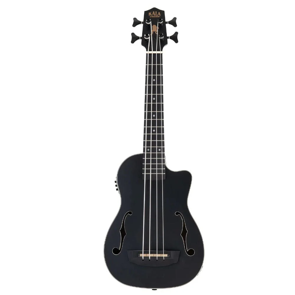 Kala UBASS-JYMN-BK-FS Black Journeyman Mahogany Acoustic-Electric U-BASS with F-Holes