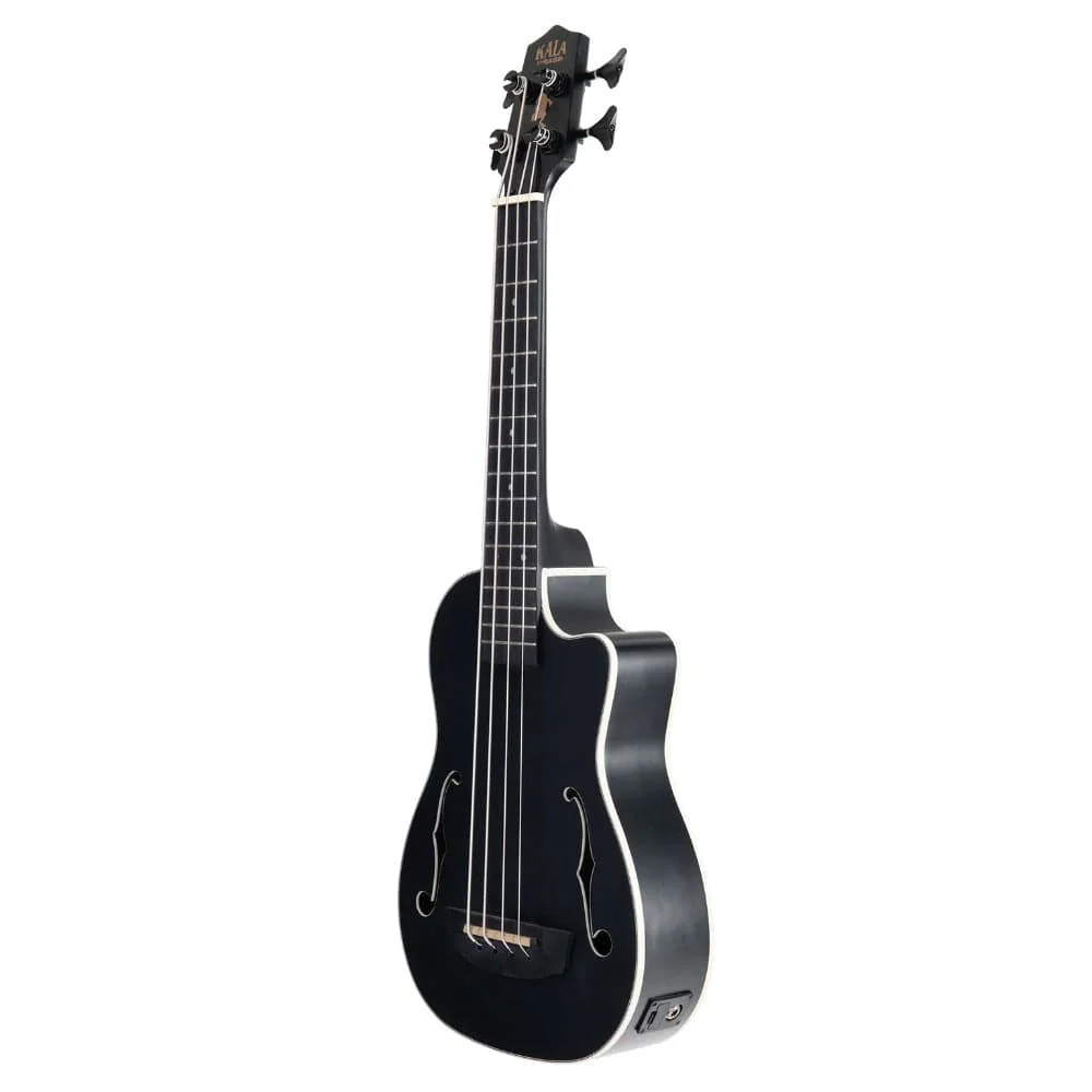 Kala UBASS-JYMN-BK-FS Black Journeyman Mahogany Acoustic-Electric U-BASS with F-Holes - Image 4
