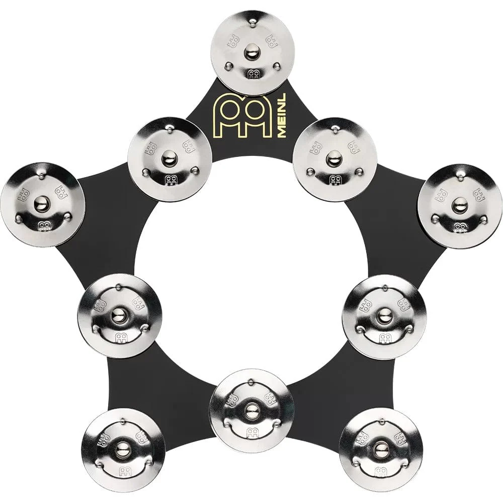 Meinl SFHHT 9.5" Drummer Add-Ons Super Flex HiHat Stainless Steel Jingles Tambourine - Image 3