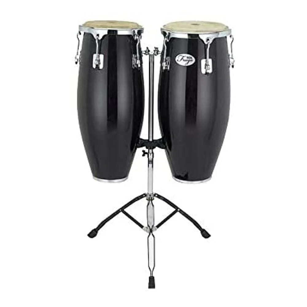 Natal NGU1011 10 & 11 Inch Fuego Natural Wood Congas With Stand