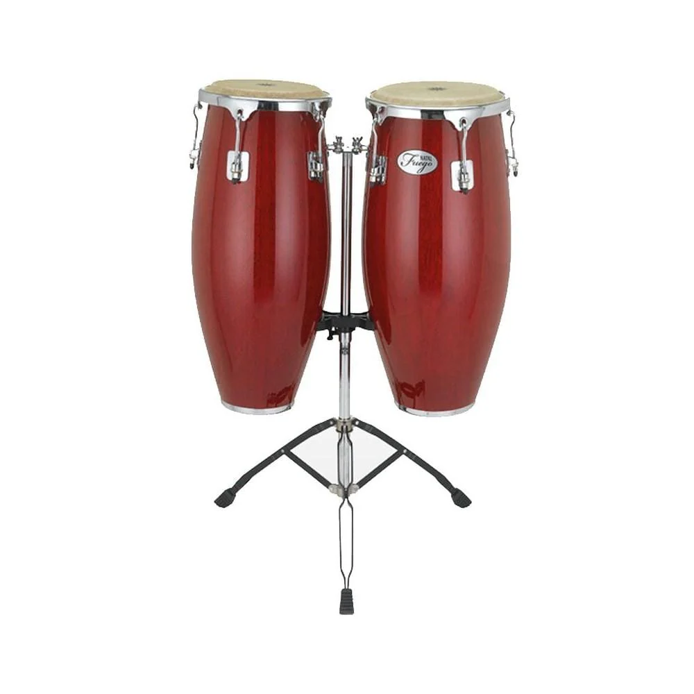 Natal NGU1011 10 & 11 Inch Fuego Natural Wood Congas With Stand - Image 4