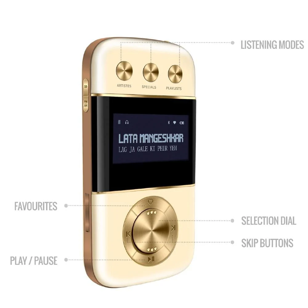 Saregama Carvaan Go Gold Portable Audio Player With 3000 Pre-Loaded Retro Hindi Songs - Image 3