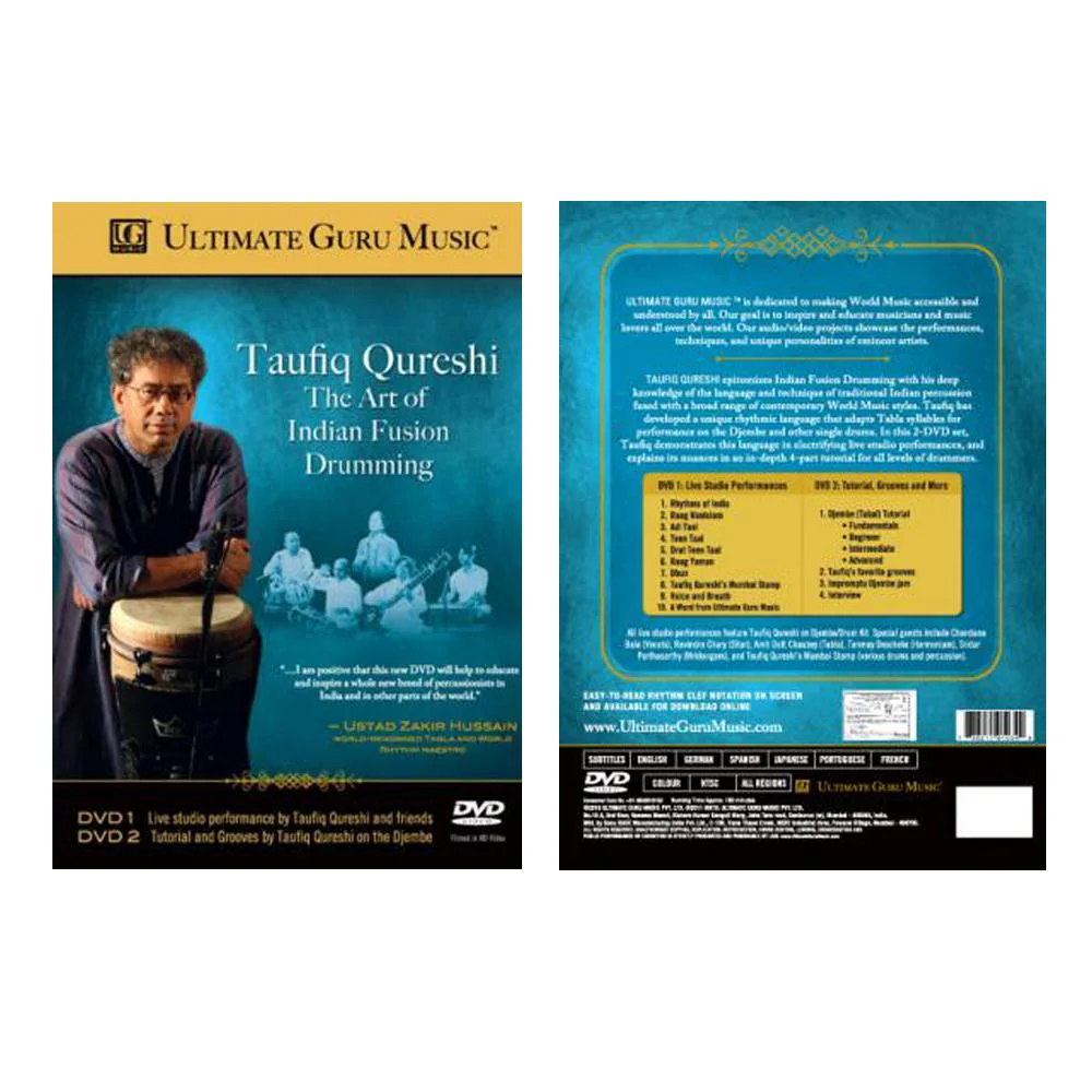 The Art of Indian Fusion Drumming featuring Taufiq Qureshi / DVD (Set of 2)