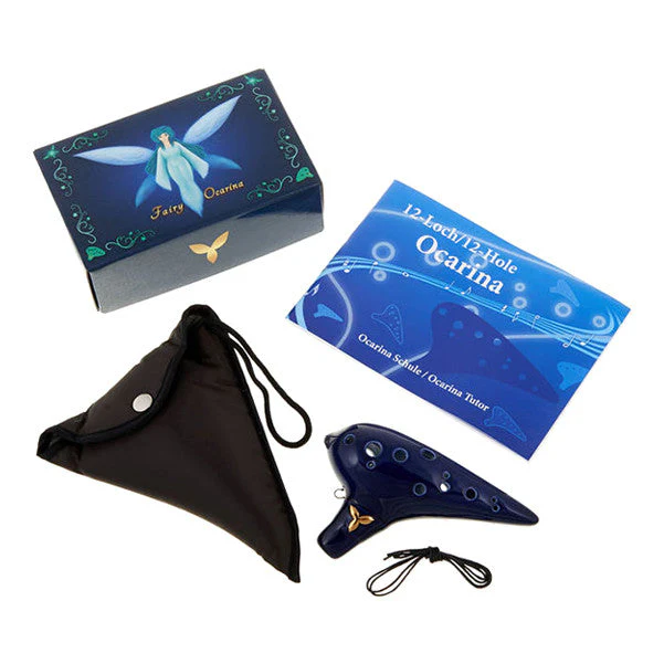 Thomann AC 12-Hole Zfan Fairy C3 Alto Ocarina - Royal Blue with Golden Symbols