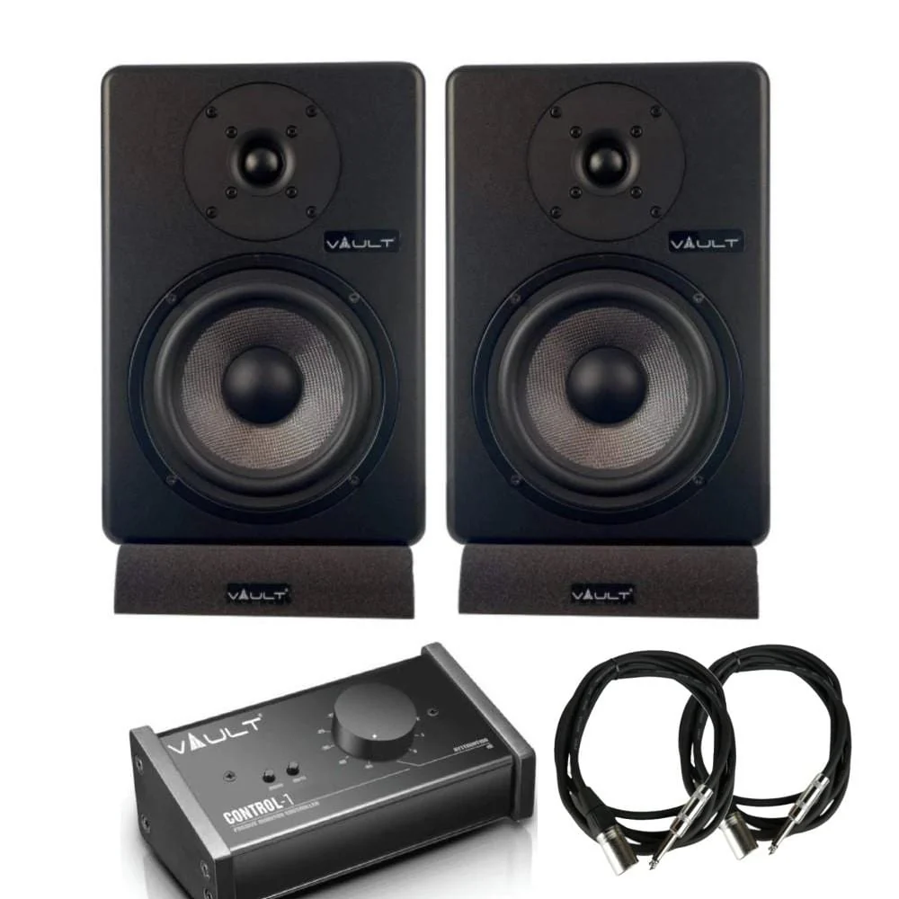 Vault C6 6" Powered Studio Monitors With Isolation Foam Pads - Pair - Image 15