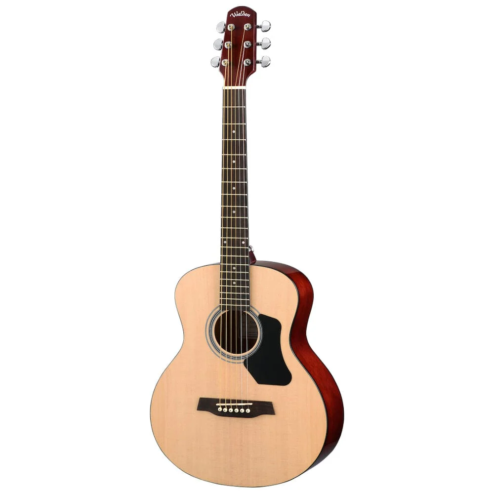 Walden T350 Standard 7/8 Sized Travel Body Acoustic Guitar With Bag