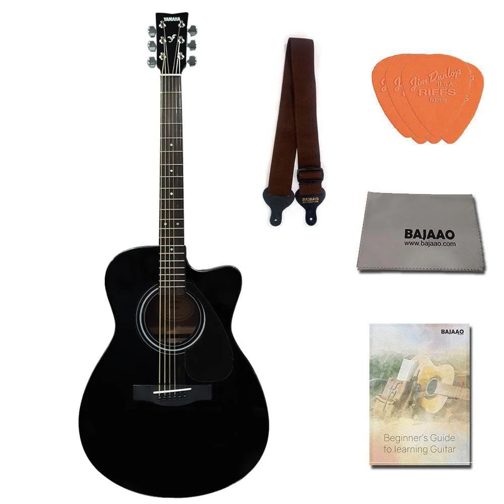Yamaha FS80C Concert Cutaway Acoustic Guitar with Strap, Picks & Ebook - Image 8